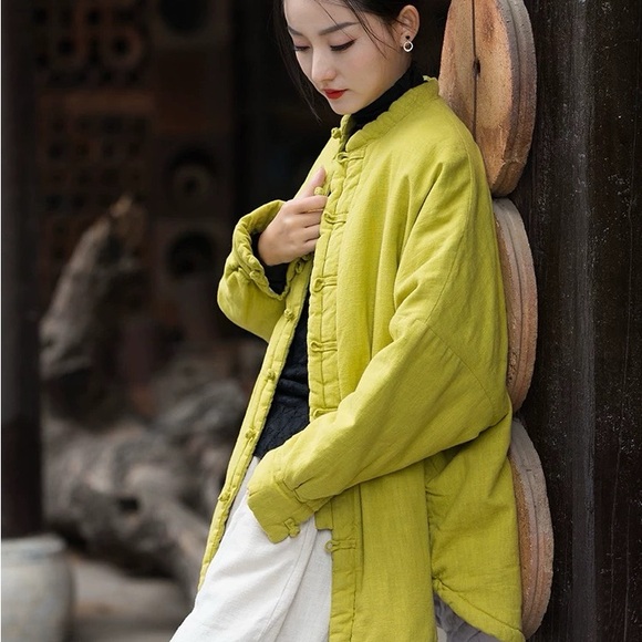 Women's Lime Green Quilted Jacket - Picture 5 of 7